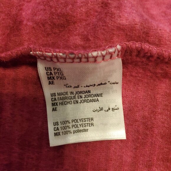 Karen Scott Womens Magenta Fleece Marled Sweatshirt PXL - Picture 9 of 10